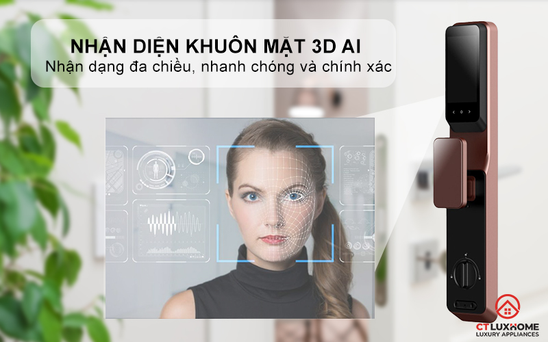 KHOÁ CỬA THÔNG MINH AVOLOCK AL 87FRV CẢM BIẾN VÂN TAY, KHUÔN MẶT AL87FRV 2