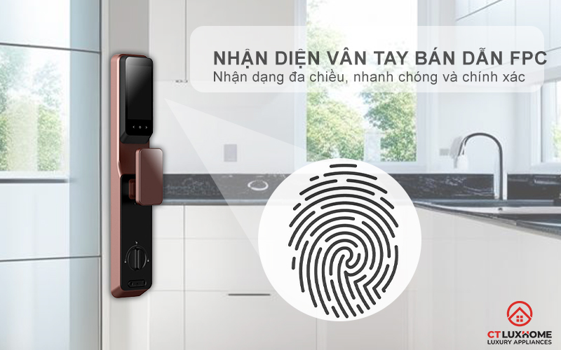 KHOÁ CỬA THÔNG MINH AVOLOCK AL 87FRV CẢM BIẾN VÂN TAY, KHUÔN MẶT AL87FRV 3