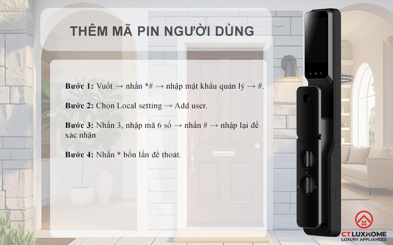 KHOÁ CỬA THÔNG MINH AVOLOCK AL 88TRV CẢM BIẾN VÂN TAY, KHUÔN MẶT AL88TRV 6