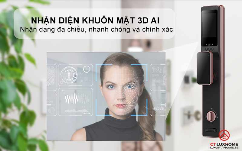 KHOÁ CỬA THÔNG MINH AVOLOCK AL 89FRV CẢM BIẾN VÂN TAY, KHUÔN MẶT AL89FRV 2