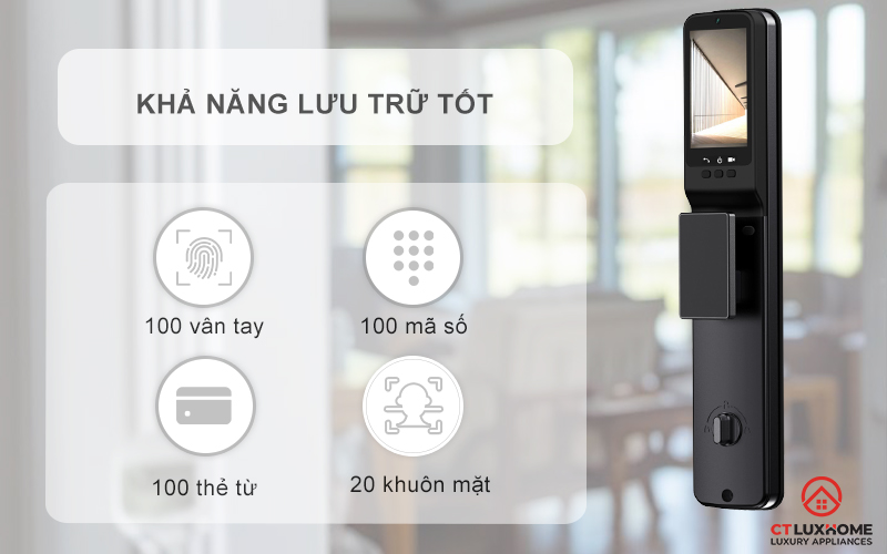 KHOÁ CỬA THÔNG MINH AVOLOCK AL 76TFV CẢM BIẾN VÂN TAY, KHUÔN MẶT AL76TFV 11