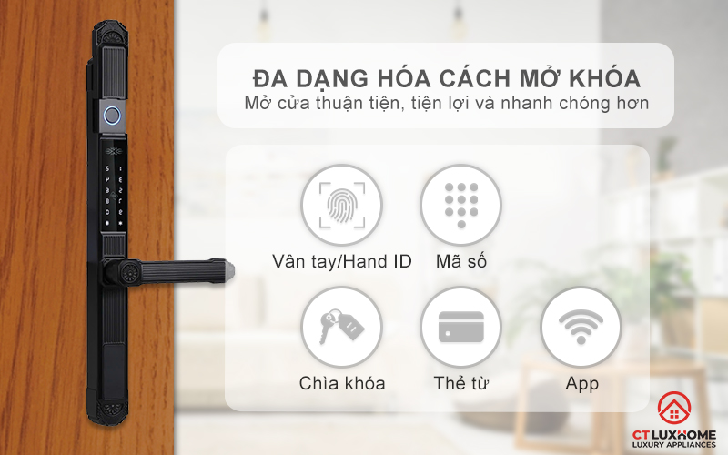 KHÓA CỬA NHÔM AVOLOCK AN 389 NHẬN DIỆN VÂN TAY AN389 8