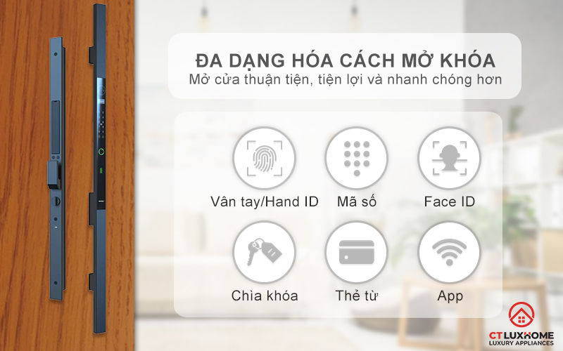 KHOÁ CỬA NHÔM AVOLOCK AN 390 NHẬN DIỆN VÂN TAY, KHUÔN MẶT 9