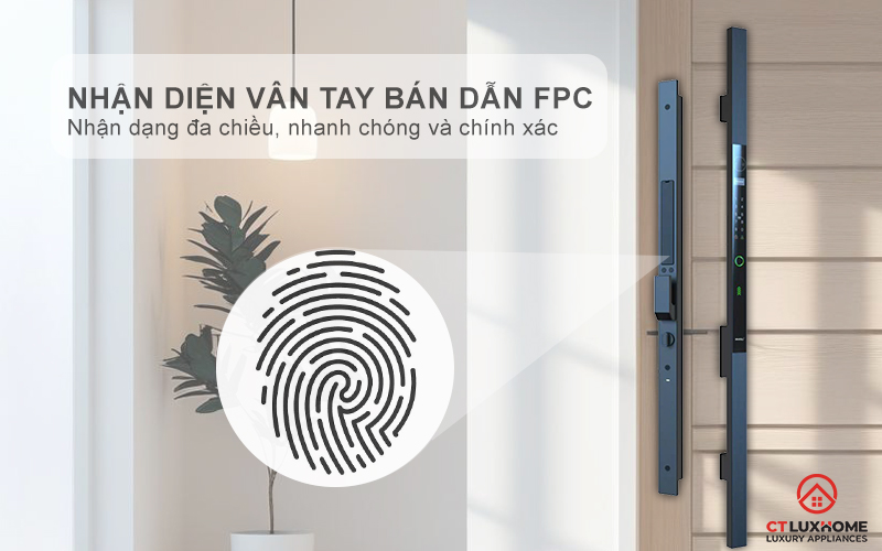 KHOÁ CỬA NHÔM AVOLOCK AN 390 NHẬN DIỆN VÂN TAY, KHUÔN MẶT 2