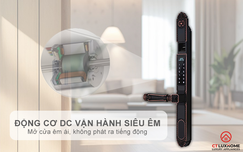 KHÓA CỬA NHÔM AVOLOCK AN 391 NHẬN DIỆN VÂN TAY CỔ ĐIỂN AN391 11