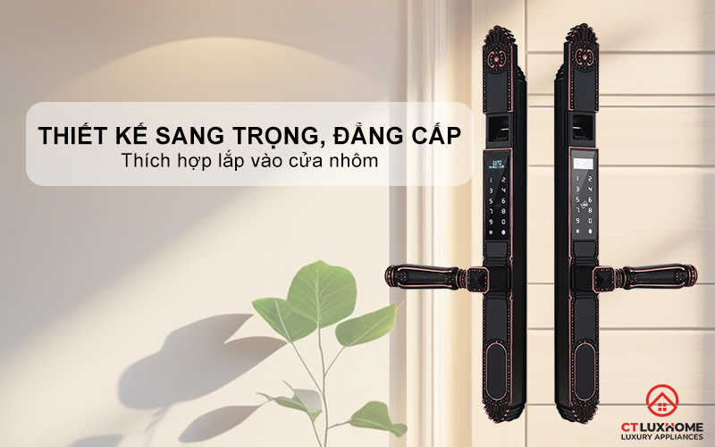 KHÓA CỬA NHÔM AVOLOCK AN 391 NHẬN DIỆN VÂN TAY CỔ ĐIỂN AN391 1