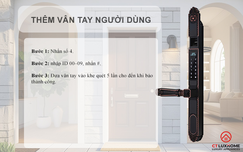 KHÓA CỬA NHÔM AVOLOCK AN 391 NHẬN DIỆN VÂN TAY CỔ ĐIỂN AN391 6