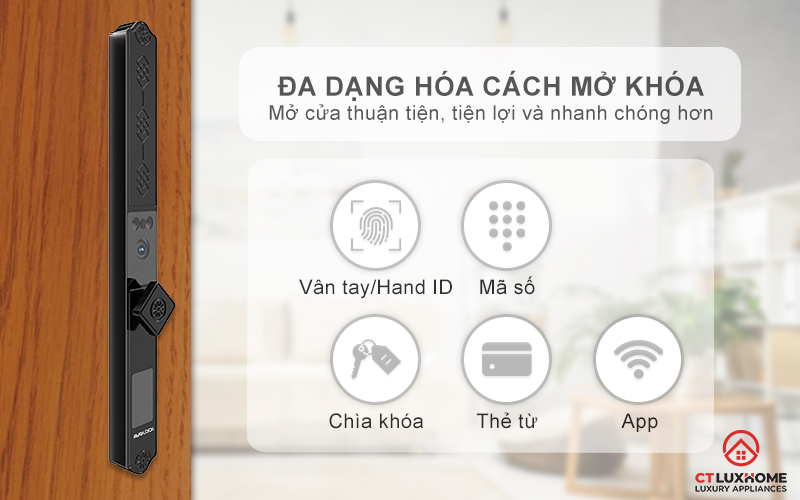KHÓA CỬA NHÔM AVOLOCK AN 397 NHẬN DIỆN VÂN TAY AN397 9