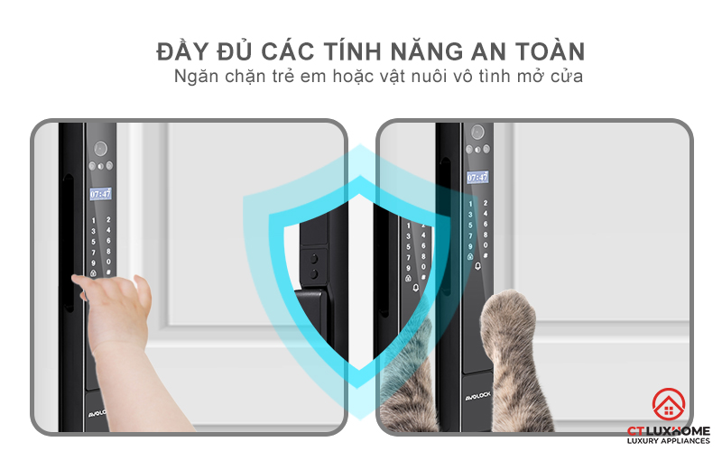 KHÓA CỬA NHÔM AVOLOCK AN 398 NHẬN DIỆN VÂN TAY, KHUÔN MẶT AN398 8