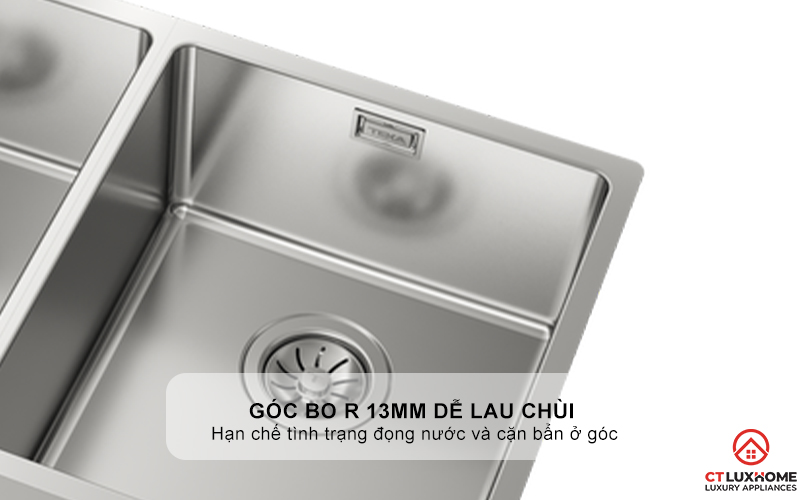 CHẬU RỬA BÁT INOX TEKA 2 HỐ RỬA BE LINEA RS15 2B 740 BELINEARS152B740 5