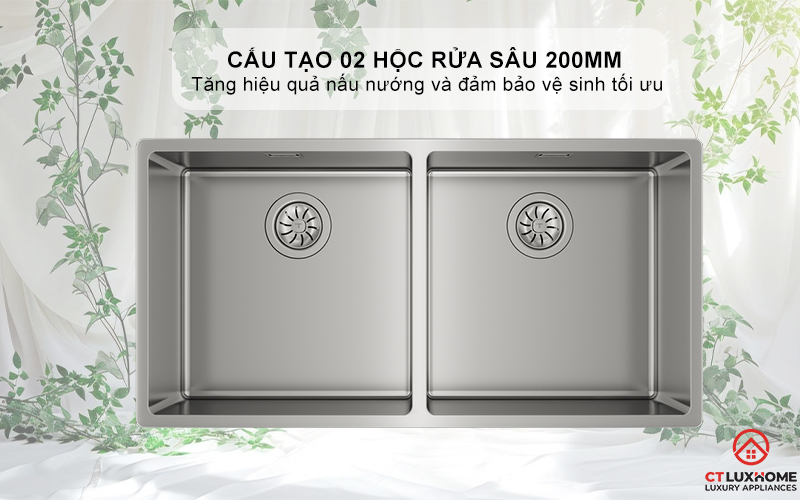 CHẬU RỬA BÁT INOX TEKA 2 HỐ RỬA TEKA BE LINEA RS15 2B 860 TEKABELINEARS152B860 2