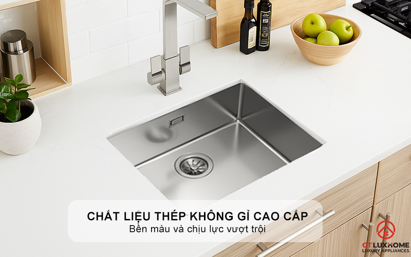 CHẬU CHẬU RỬA BÁT INOX TEKA 1 HỐC RỬA BE LINEA RS15 50.40 BELINEARS155040 3
