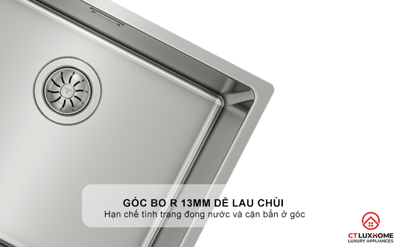 CHẬU CHẬU RỬA BÁT INOX TEKA 1 HỐC RỬA BE LINEA RS15 50.40 BELINEARS155040 5