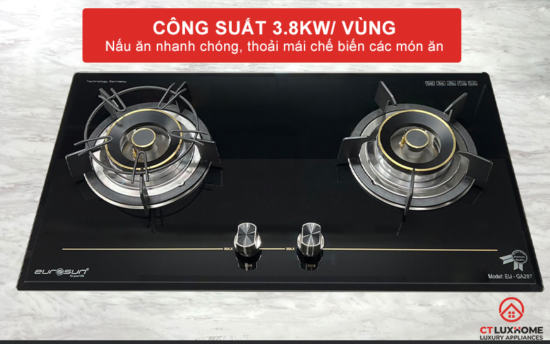 Nấu ăn nhanh chóng với 2 vùng nấu có công suất 280g/h