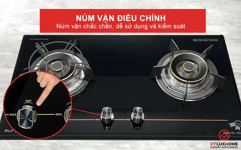 Núm vặn điều chỉnh mức độ lửa cho phù hợp