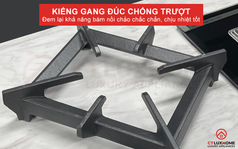 Kiềng gang đúc chống trượt, khay inox 304 chống han gỉ