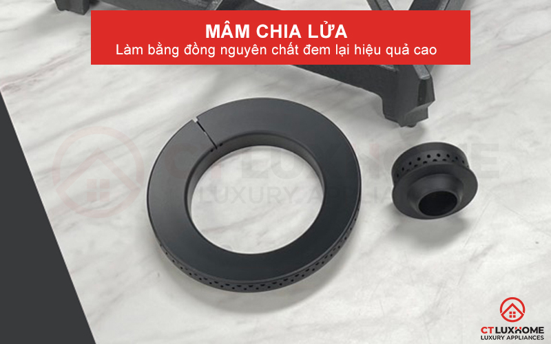 Mâm chia lửa bằng đồng nguyên chất đem lại hiệu quả cao