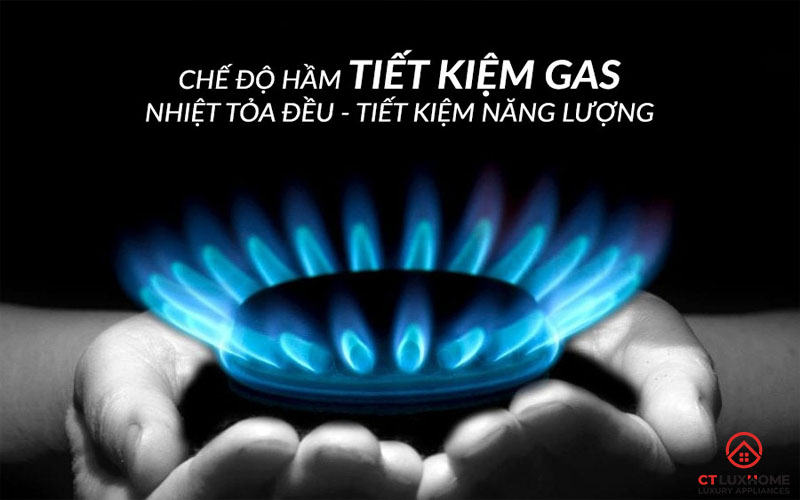Chế độ hầm tiết kiệm gas tối ưu, đun ở mức lửa nhỏ