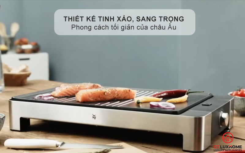 BẾP NƯỚNG WMF LONO TGRILL FLAT&RIBBED 0415240011 MẶT PHẲNG, CÓ GÂN 2300W 1