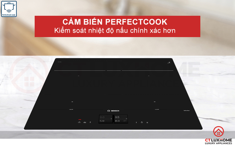 Kiểm soát nhiệt độ nấu chính xác hơn với cảm biến PerfectCook.