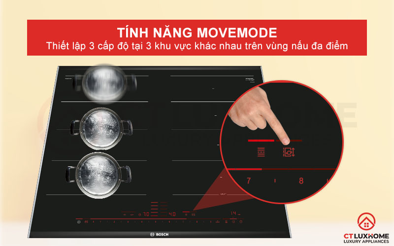 Chức năng Move Mode cho phép thiết lập 3 mức độ khác nhau.