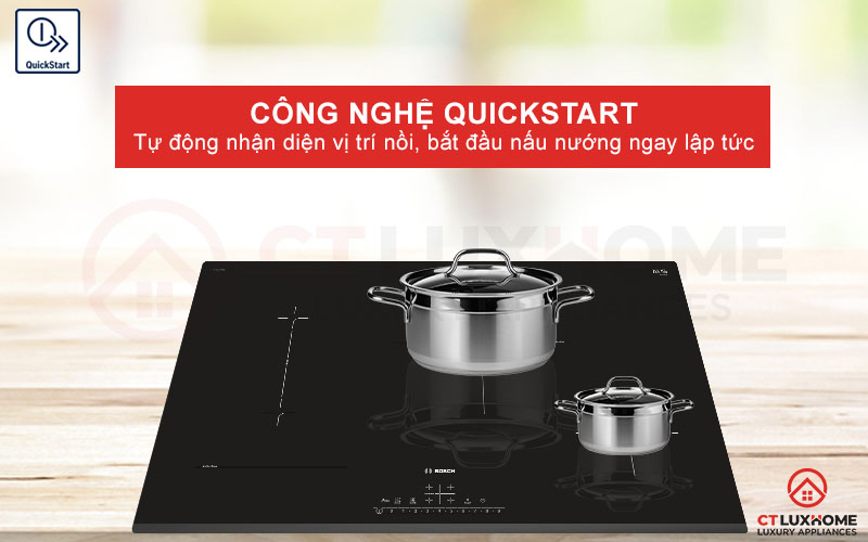 Công nghệ QuickStart nhận diện nồi để bắt đầu nấu ngay lập tức.