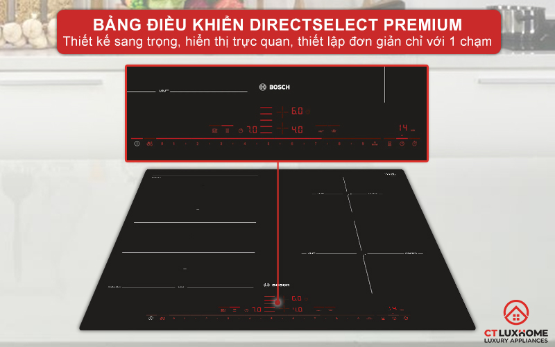 Bảng điều khiển DirectSelect Premium thiết kế sang trọng, thiết lập dễ dàng với một lần chạm.