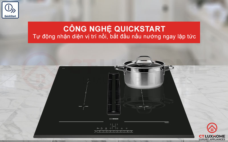 Nhận diện nồi nấu với QuickStart để bắt đầu nấu nướng ngay lập tức.