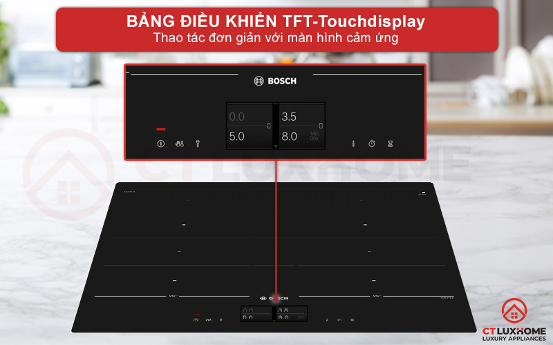 Bảng điều khiển TFT-Touchdisplay sang trọng, thao tác đơn giản với màn hình cảm ứng.