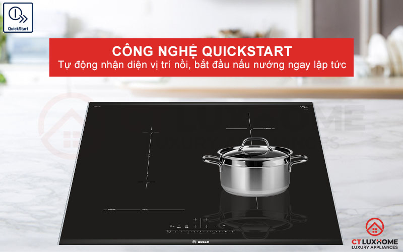 Nhận diện nồi nhanh chóng để nấu ăn ngay lập tức với công nghệ QuickStart.