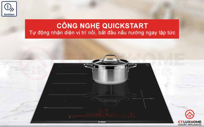 Công nghệ QuickStart giúp nhận diện nồi để bắt đầu nấu nướng nhanh chóng