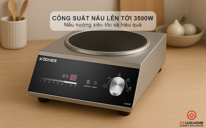 Công suất nấu lên tới 3500W