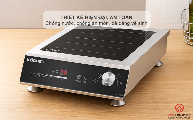 Thiết kế chống nước, chống ăn mòn, dễ dàng vệ sinh