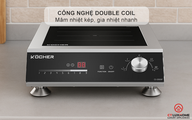 Công nghệ Double Coil - Mâm nhiệt kép, gia nhiệt nhanh và tối ưu thời gian nấu nướng