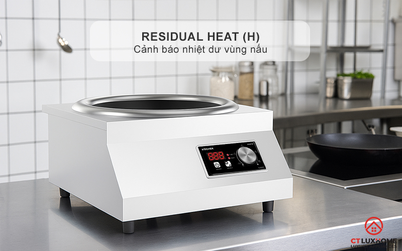 Cảnh báo nhiệt dư vùng nấu Residual heat (H)