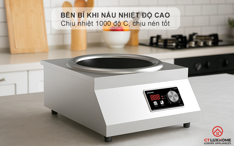 Chịu nhiệt 1000 độ C, chịu sốc nhiệt 800 độ C, chịu nén tốt
