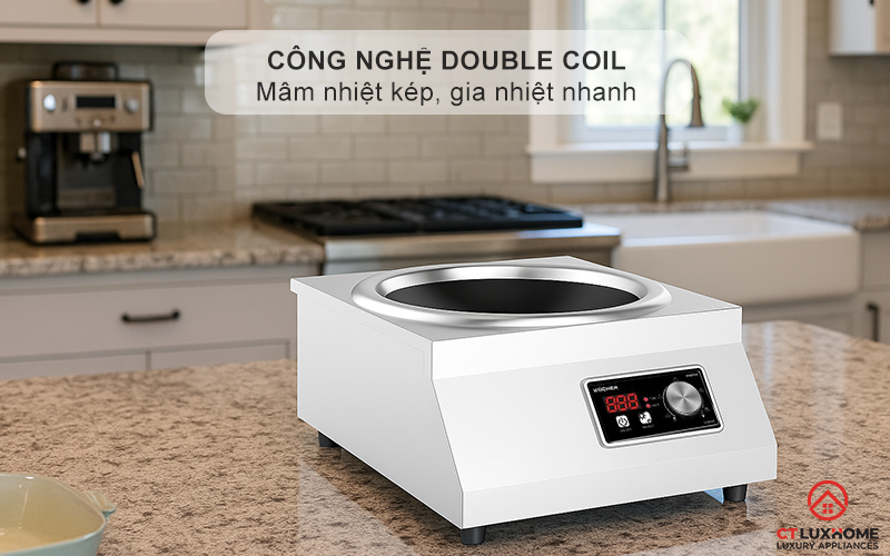 Công nghệ Double Coil - Mâm nhiệt kép, gia nhiệt nhanh và tối ưu thời gian nấu nướng