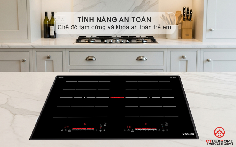 Chế độ tạm dừng Pause, khóa an toàn trẻ em Child Lock