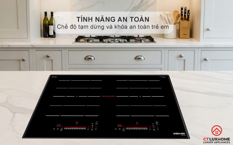 Chế độ tạm dừng Pause, khóa an toàn trẻ em Child Lock