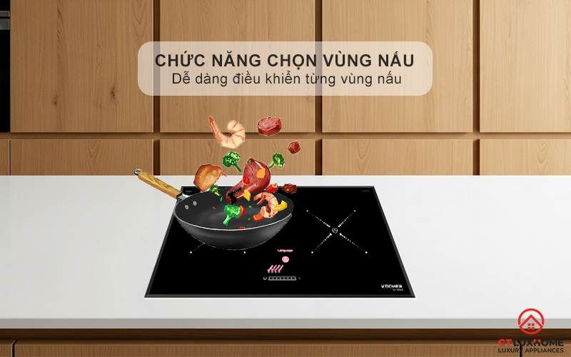 Chức năng chọn vùng nấu thông minh vượt trội