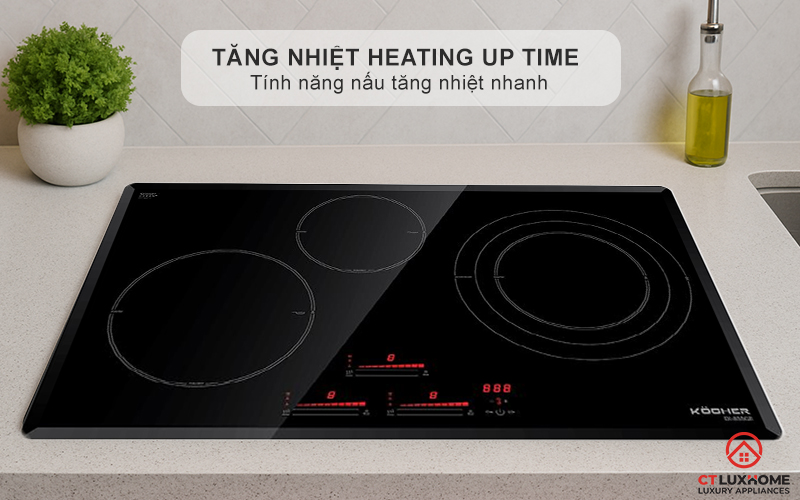 Tính năng nấu tăng nhiệt nhanh Heating up time