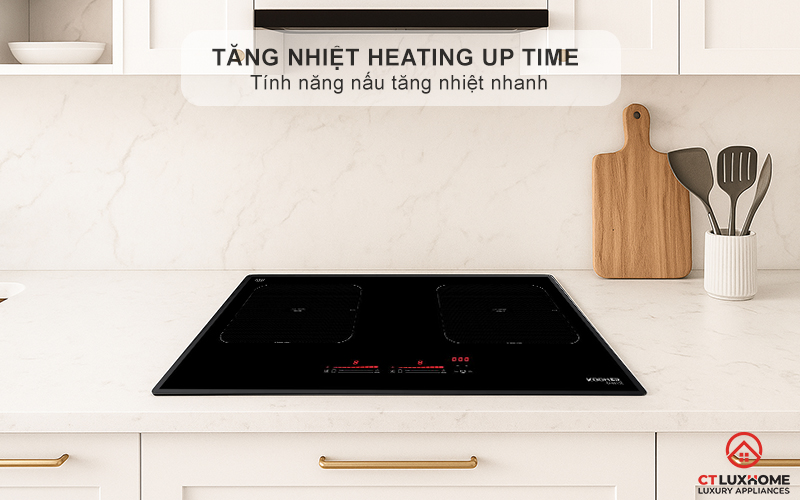 Tính năng nấu tăng nhiệt nhanh Heating up time
