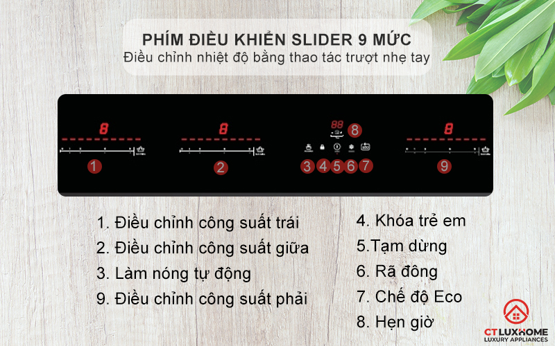 BẾP TỪ 3 VÙNG NẤU KOCHER DI-355  DI355 5
