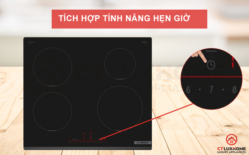 BẾP TỪ 4 VÙNG NẤU BOSCH PIE631HB1E SERIE 6 8