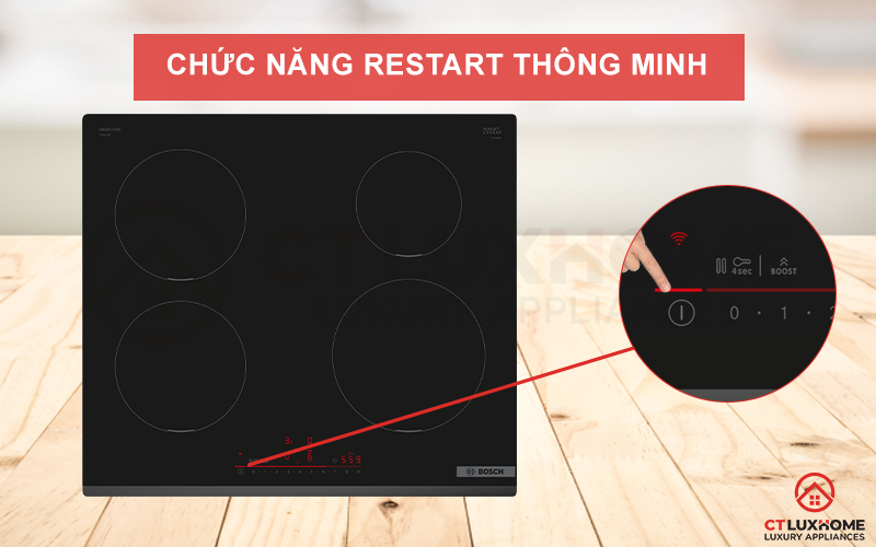 BẾP TỪ 4 VÙNG NẤU BOSCH PIE631HB1E SERIE 6 9