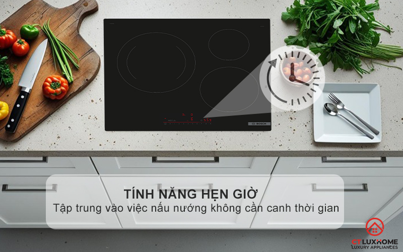 Tích hợp tính năng hẹn giờ, tập trung vào việc nấu nướng không cần canh thời gian