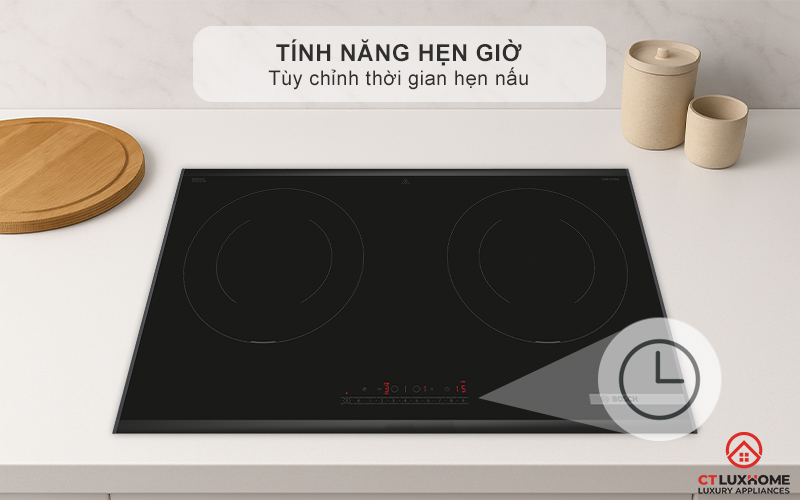 Tính năng hẹn giờ tiện lợi tùy chỉnh hẹn thời gian nấu