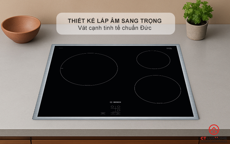 Thiết kế lắp âm sang trọng, vát cạnh tinh tế chuẩn Đức