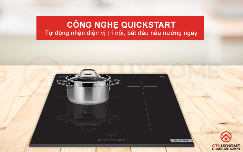 Nhận diện vị trí nồi nhanh chóng để bắt đầu nấu nướng với chức năng QuickStart