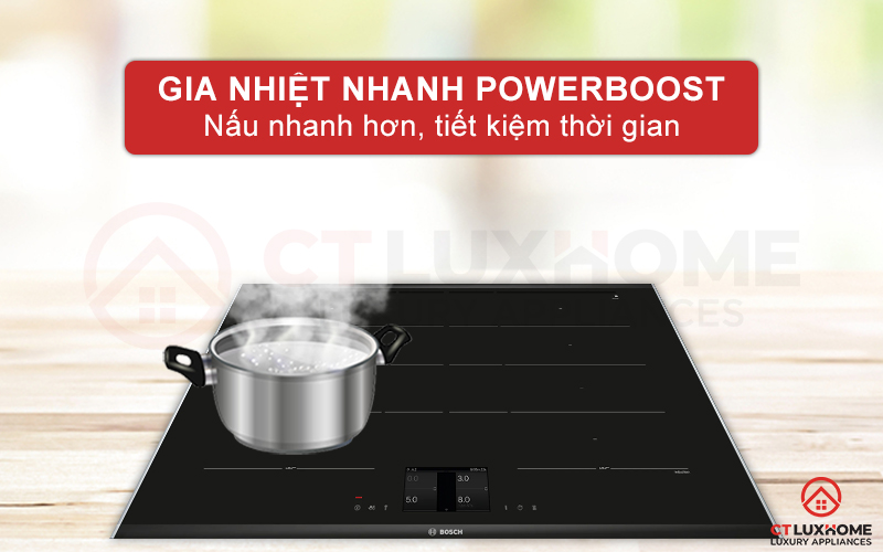 Gia nhiệt nhanh PowerBoost tiết kiệm 35% thời gian nấu nướng